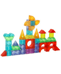 3D construction magnetic blocks LED glowing 134 el
