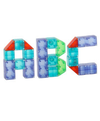 3D construction magnetic blocks LED glowing 134 el