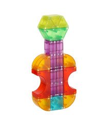 3D construction magnetic blocks LED glowing 134 el