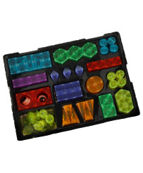 3D construction magnetic blocks LED glowing 134 el
