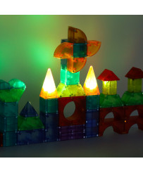 3D construction magnetic blocks LED glowing 134 el