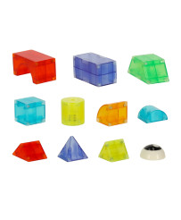 3D construction magnetic blocks LED glowing 32 el