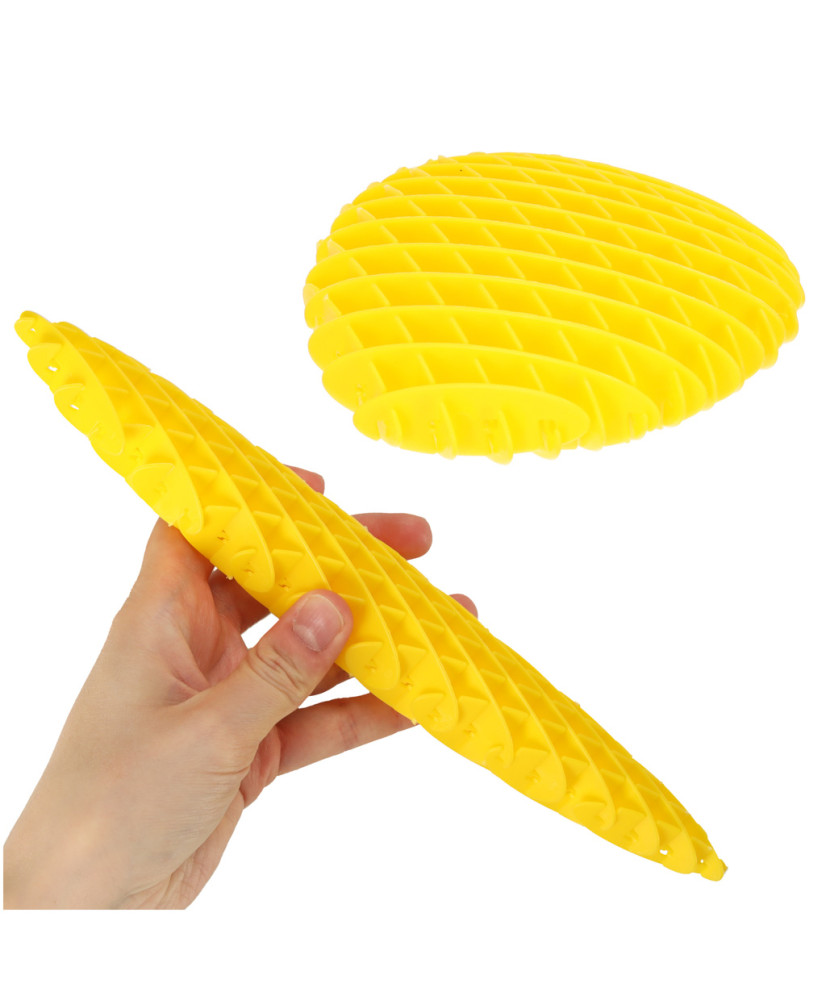 Fidge Worm sensory anti-stress stretching toy yellow