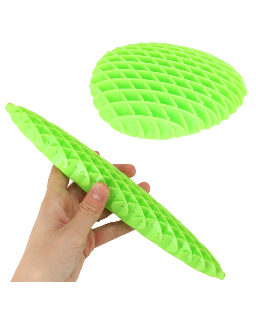 Fidge Worm sensory anti-stress stretching toy green