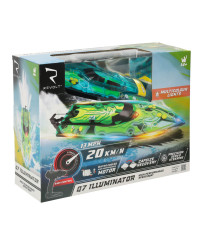 Remote control boat RC Revolt ILLUMINATOR green