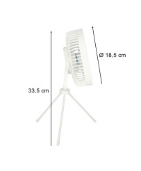 Mini standing desk fan white