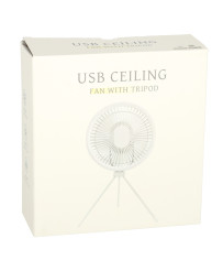 Mini standing desk fan white
