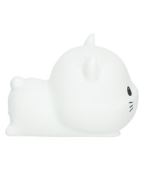 Silicone night light white RGB cat lying down