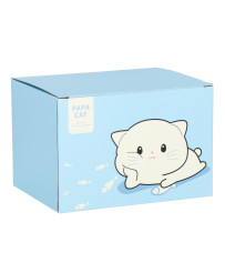 Silicone night light white RGB cat lying down