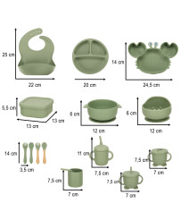 Silicone cookware for kids crab 19 el green