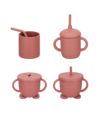 Silicone dishes for kids crab 19 el dark pink