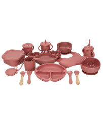Silicone dishes for kids crab 19 el dark pink
