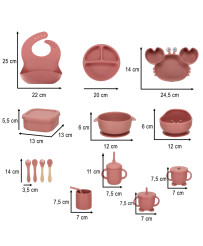 Silicone dishes for kids crab 19 el dark pink
