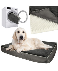 Orthopedic grey dog bed 90x70x10cm