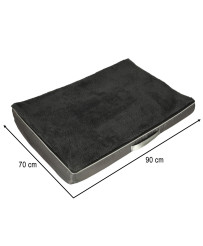 Orthopedic grey dog bed 90x70x10cm