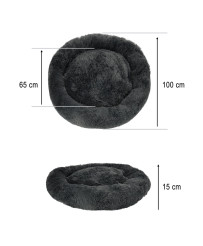Dog bed plush pillow 100cm cie gray