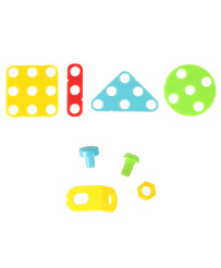 Construction blocks in a suitcase + space screwdriver