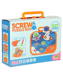 Construction blocks in a suitcase + space screwdriver