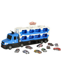 Car trailer transporter folding XXL blue