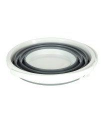 Silicone folding bucket 10L stripes grey