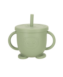 Silicone dishes for kids owl milita green