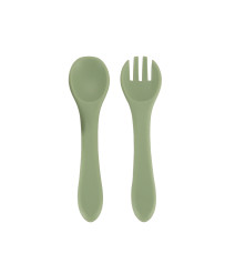 Silicone dishes for kids owl milita green