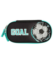 Padded pencil case with flap soccer