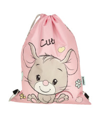 Children's shoe bag mouse pink