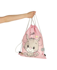 Children's shoe bag mouse pink