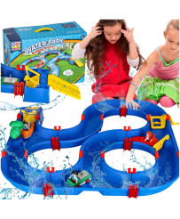 Plastic waterway garden toy 64 pieces