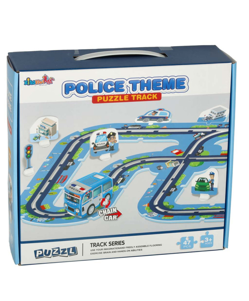 Car track police puzzle 47 el.