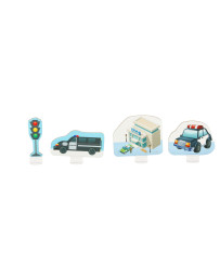 Car track police puzzle 47 el.
