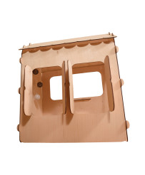 Wooden house for children with board and table