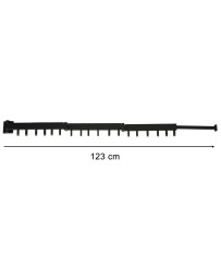 Telescopic extension wall hanger 114cm black