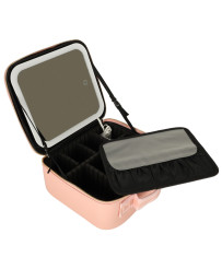 Cosmetics organizer with mirrors pink