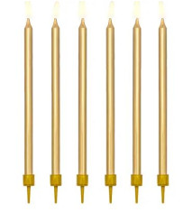 Birthday candles plain gold...