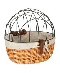 Rattan bicycle basket with...