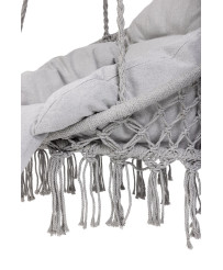 Stork's nest with cushion 60*80*120 grey