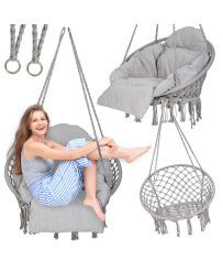 Stork's nest with cushion 60*80*120 grey
