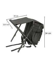 Backless fishing touring chair black