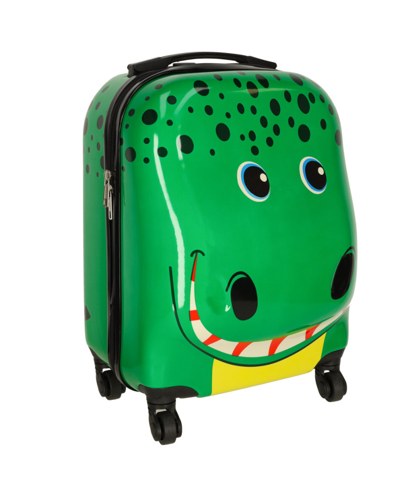 Children's travel case on wheels crocodile