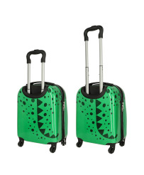 Children's travel case on wheels crocodile