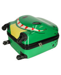 Children's travel case on wheels crocodile