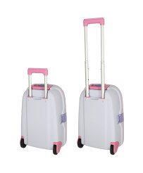 Children's travel suitcase on wheels pink