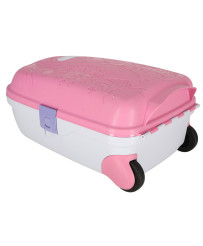 Children's travel suitcase on wheels pink