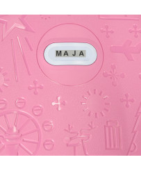 Children's travel suitcase on wheels pink