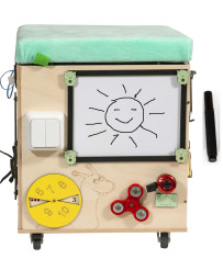 LAS manipulation pouffe with wheels seat 31