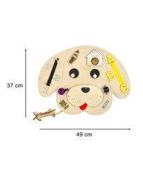 Wooden manipulative board dog 49x37x6,5