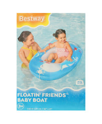 BESTWAY 34037 Inflatable swimming mattress children's pontoon boat mattress blue