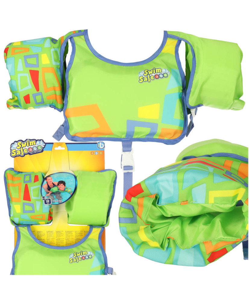 AQUASTAR Green swimming vest with sleeves